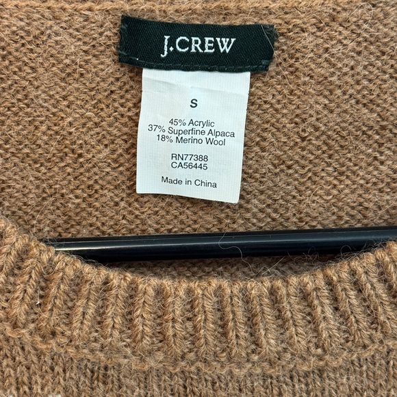 J. Crew Tan Knit Sweater with cream details. Size S - Picture 2 of 8